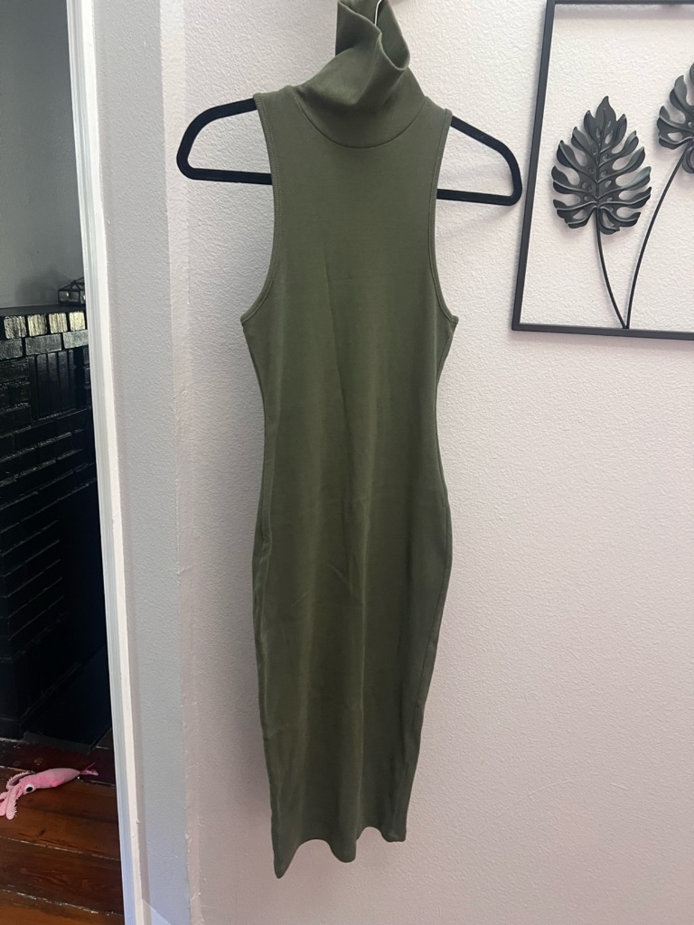 || ZARA || RIBBED TURTLENECK SLEEVELESS DRESS ||